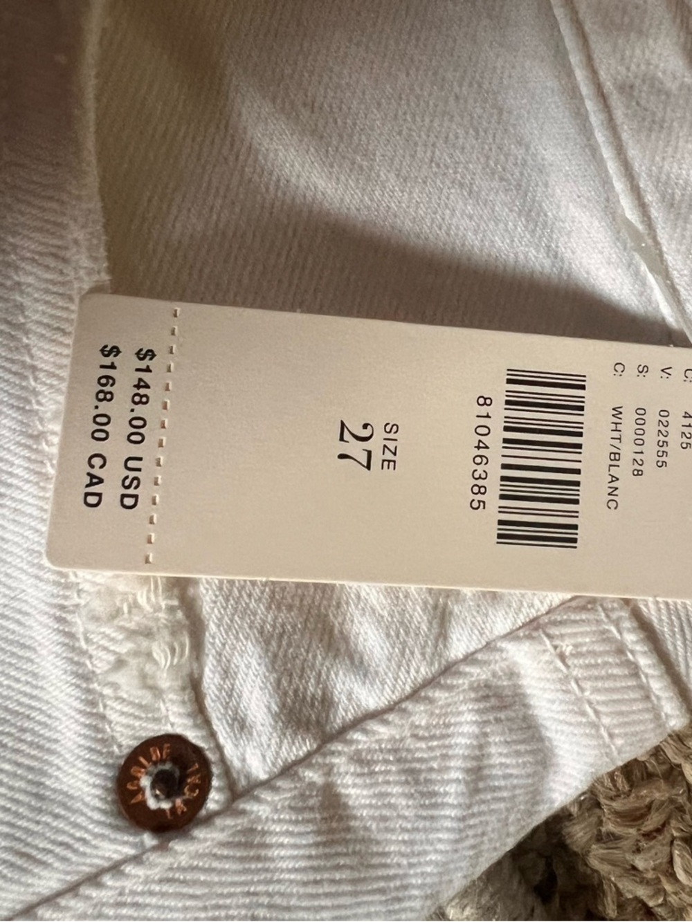 NWT Agolde Parker vintage cut off short - Picture 3 of 4